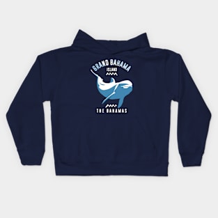 Swimming With Dolphins at Grand Bahama Island - Scuba Diving Kids Hoodie